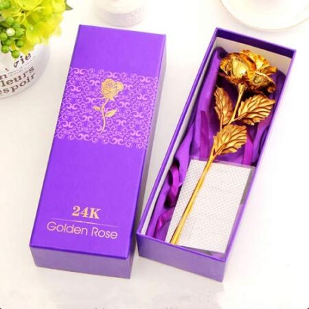 24K Gold Foil Artificial Rose Flower
